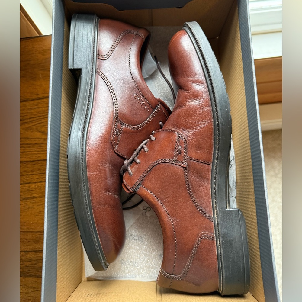 ECCO Men's Brown Leather Shoes
